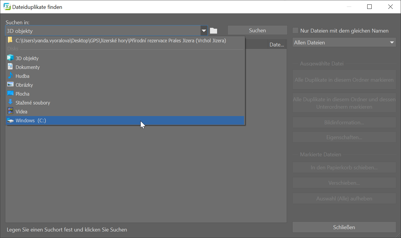 Beseitigen Sie doppelte Dateien