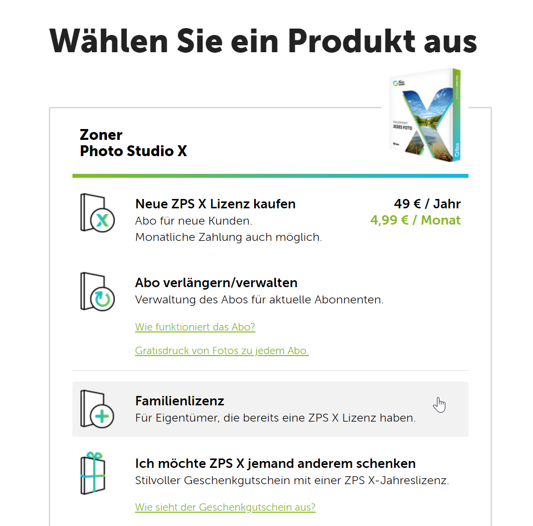 Zoner Studio kann der ganze Haushalt Fotos mit einer Familienlizenz bearbeiten