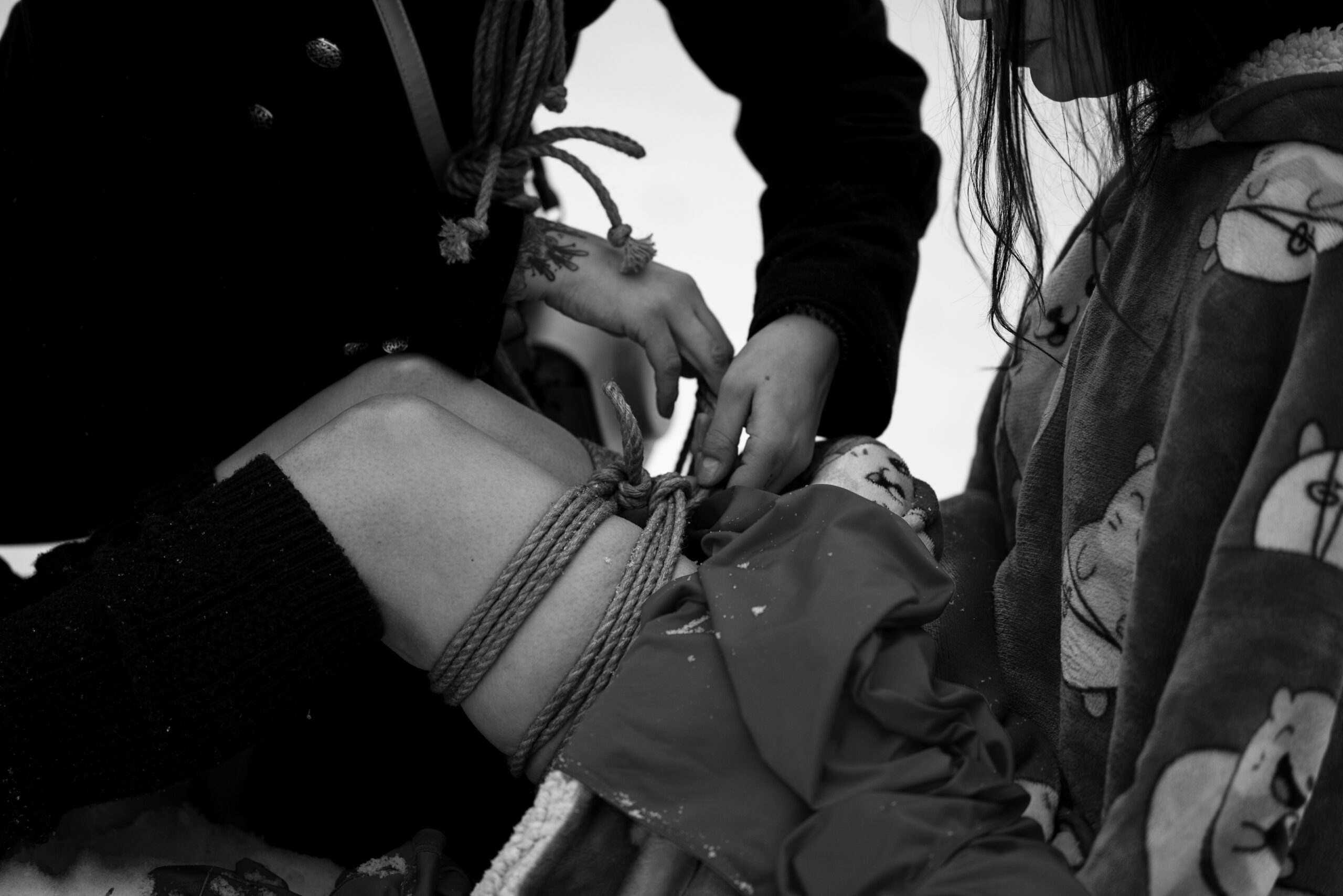 Fotografieren der japanischen Shibari
