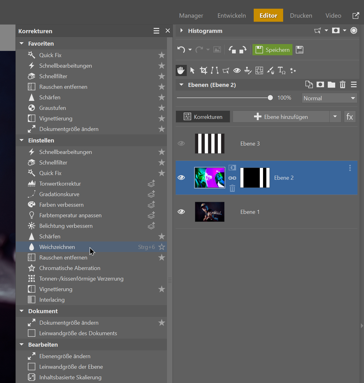 Wie man zwei Fotos geometrisch überblendet