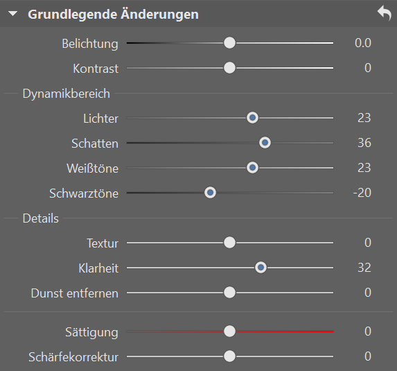 Foto mit lokalen Bearbeitungen