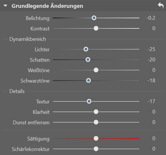 Foto mit lokalen Bearbeitungen