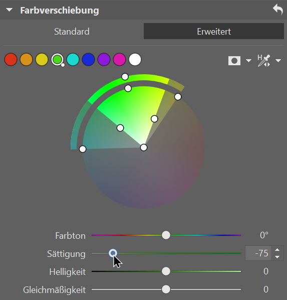 Foto mit lokalen Bearbeitungen