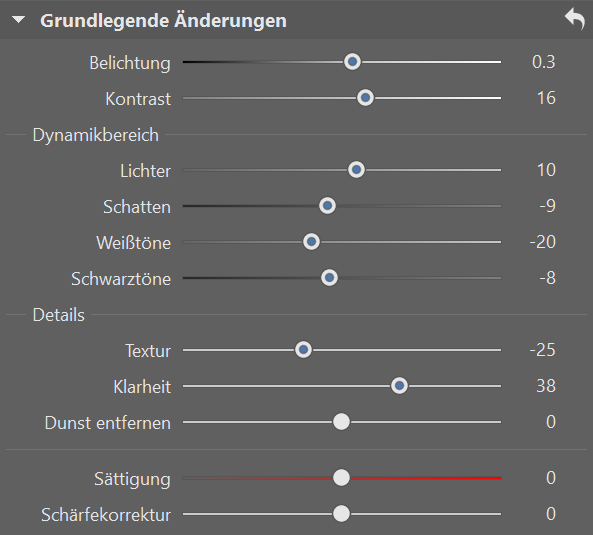 Foto mit lokalen Bearbeitungen