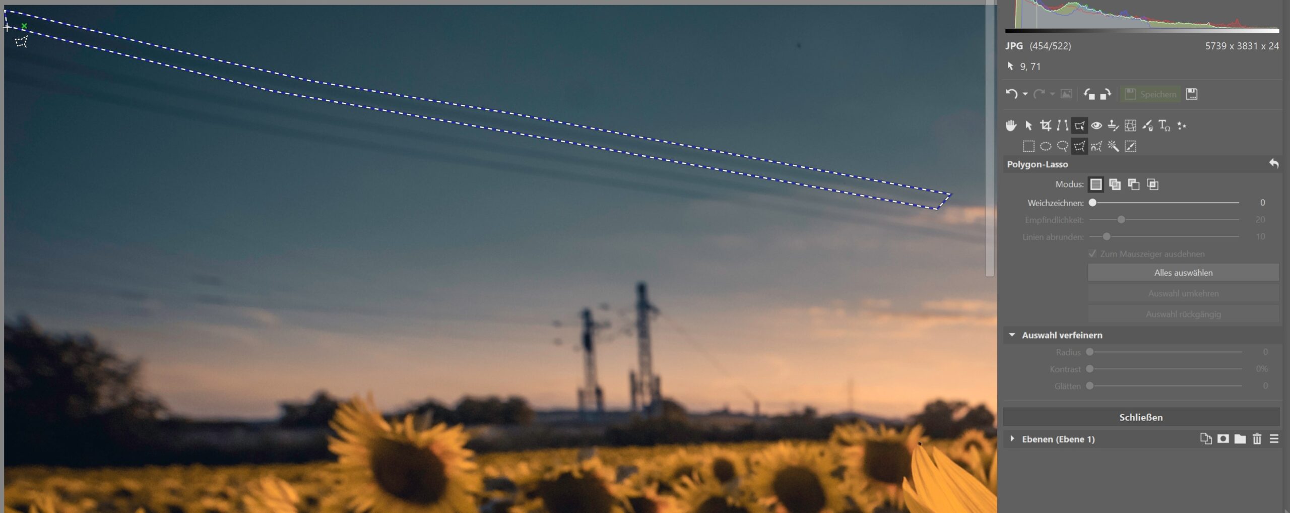 Entfernen Sie Drähte, Müll oder andere unerwünschte Objekte auf Ihren Fotos