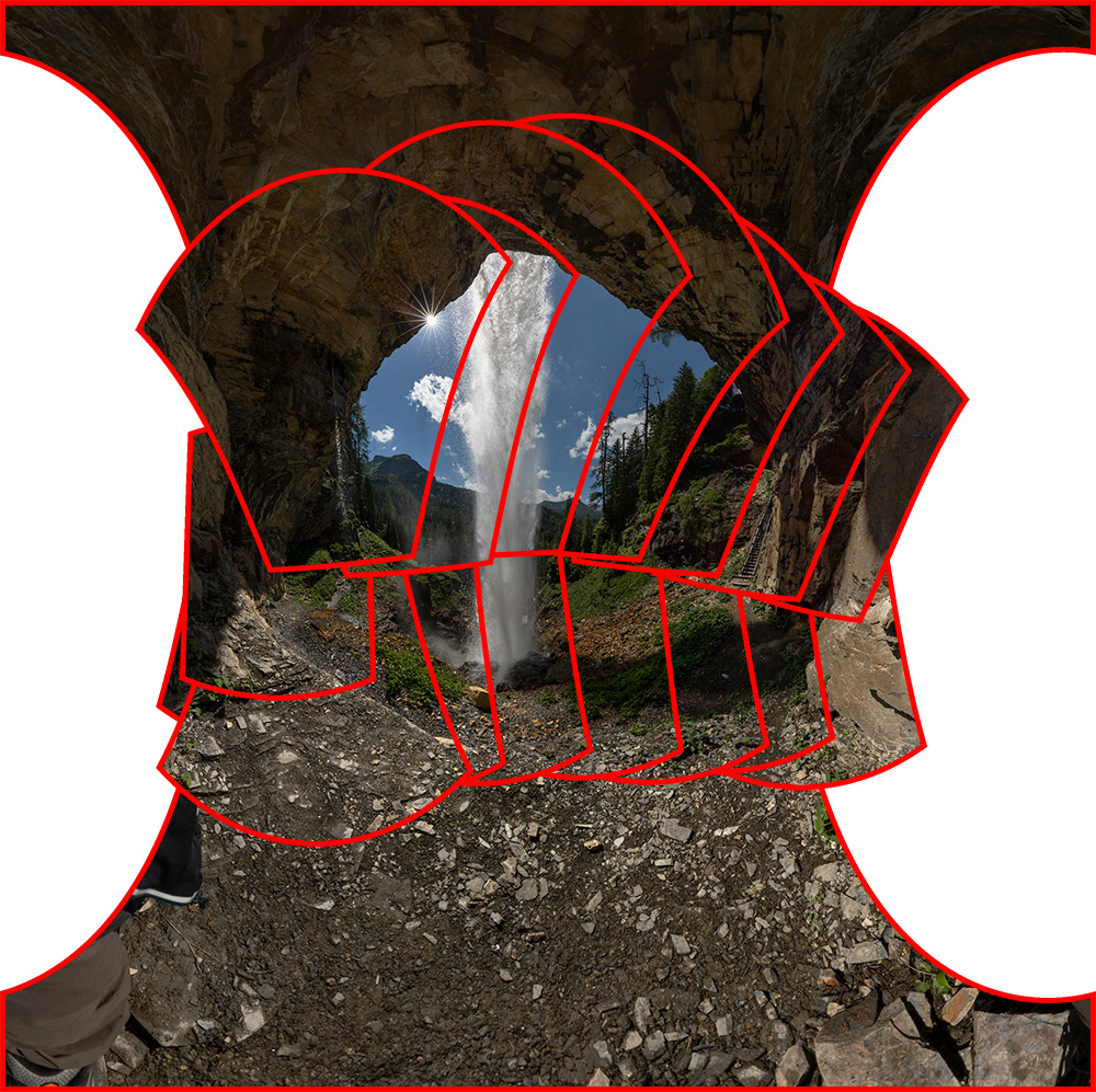 Geschichte eines Fotos Hinter dem Wasserfall