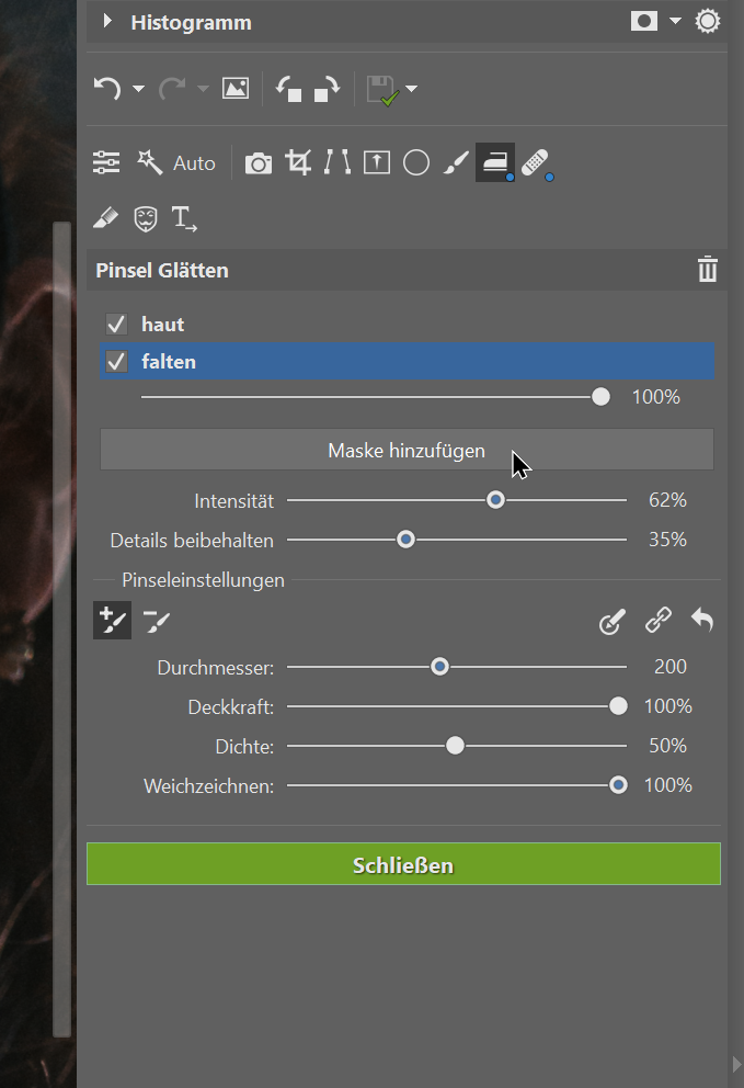 Frequenztrennung, maske