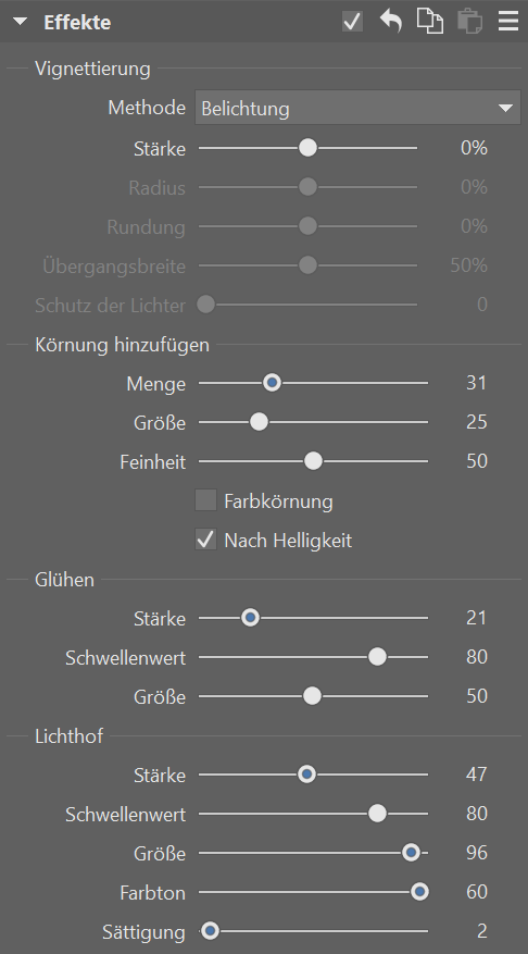 Zoner Studio Frühjahrs-Update 2024, effekte