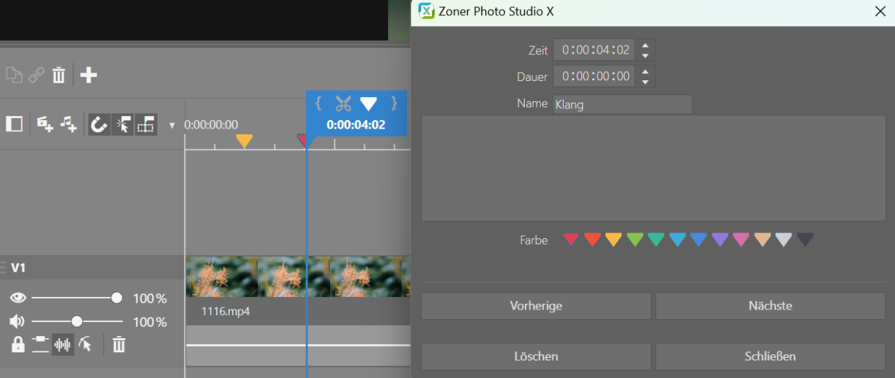 Zoner Photo Studio X Frühjahrs-Update 2024, marken im video