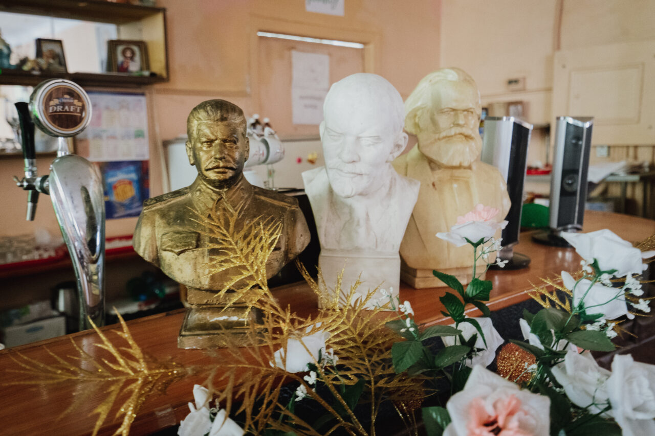 Transnistrien, Statuen von Stalin und Lenin
