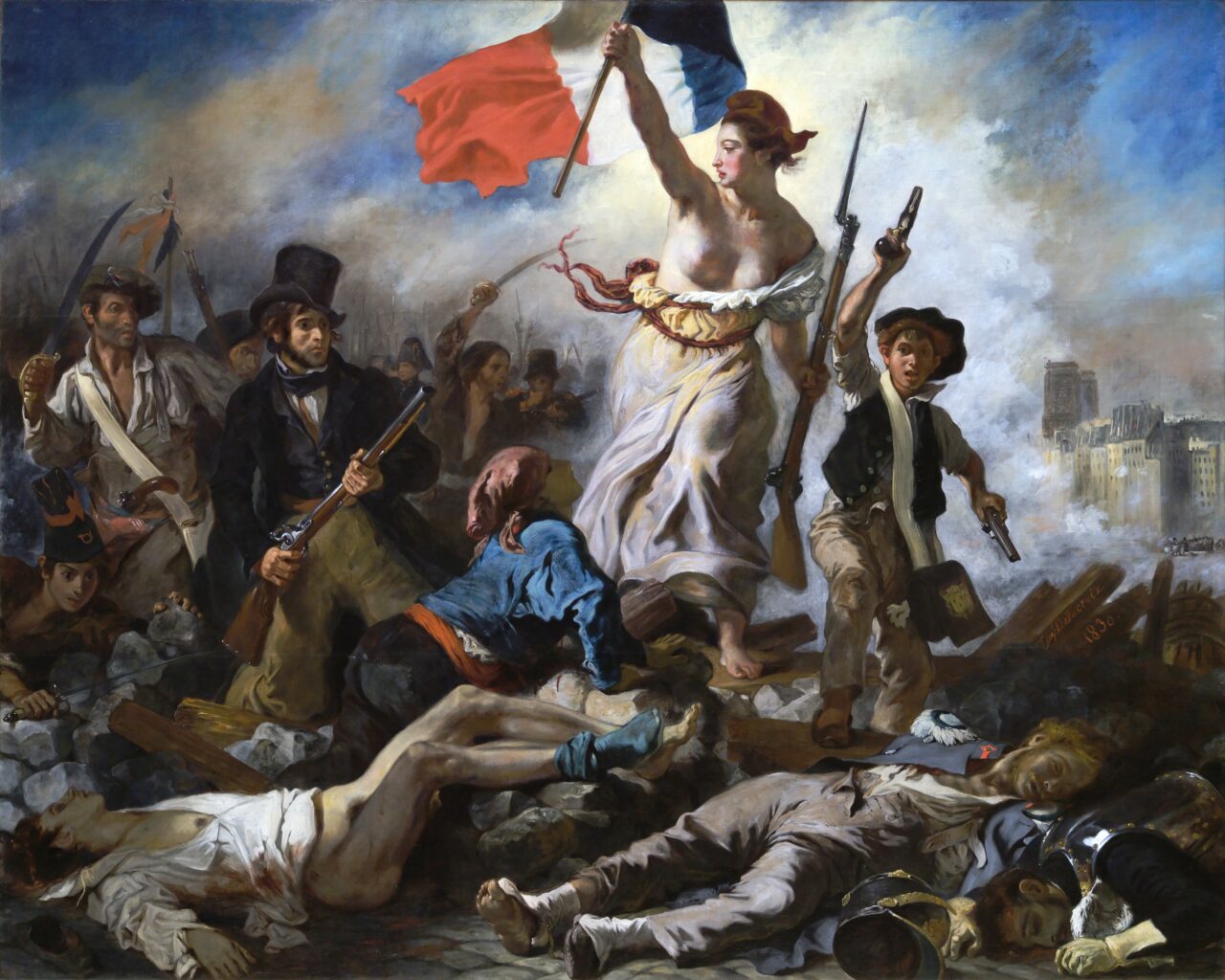 Die Freiheit führt das Volk. Eugène Delacroix (1830)
