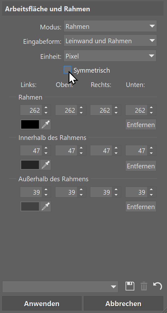 Sie einen Fotorahmen, Arbeitsflache und Rahmen
