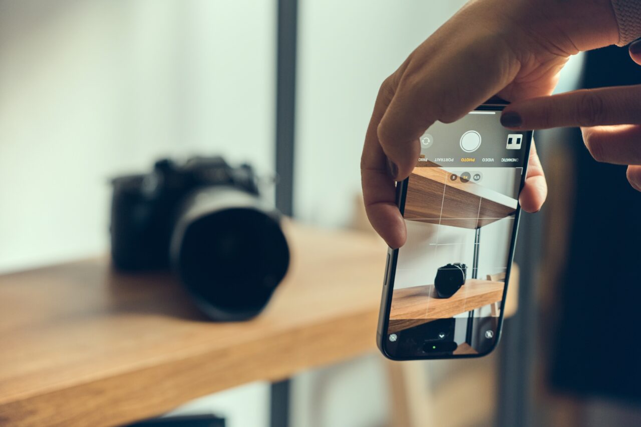 Handyfotografie, handy nach unten