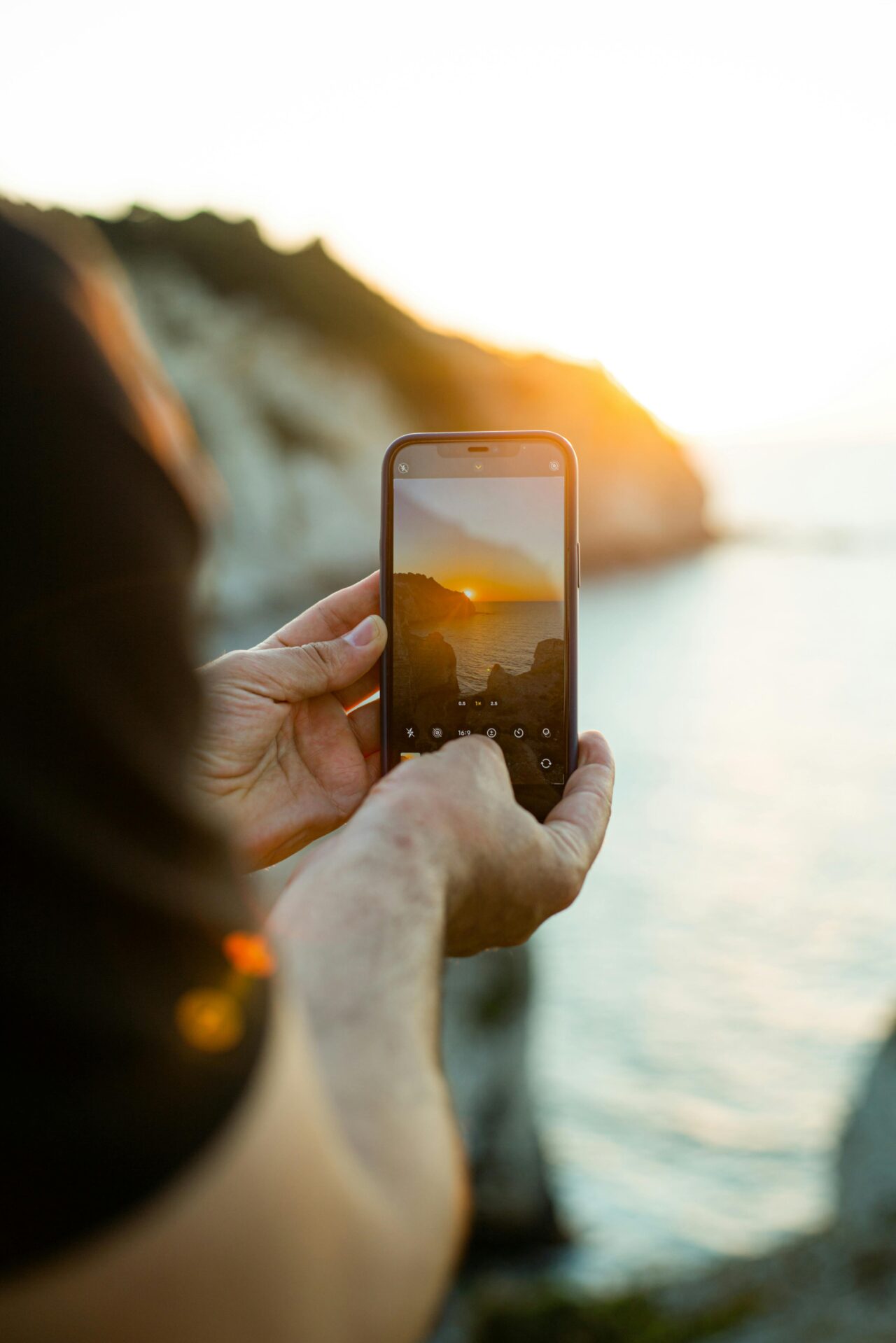 Handyfotografie, mit beiden haenden