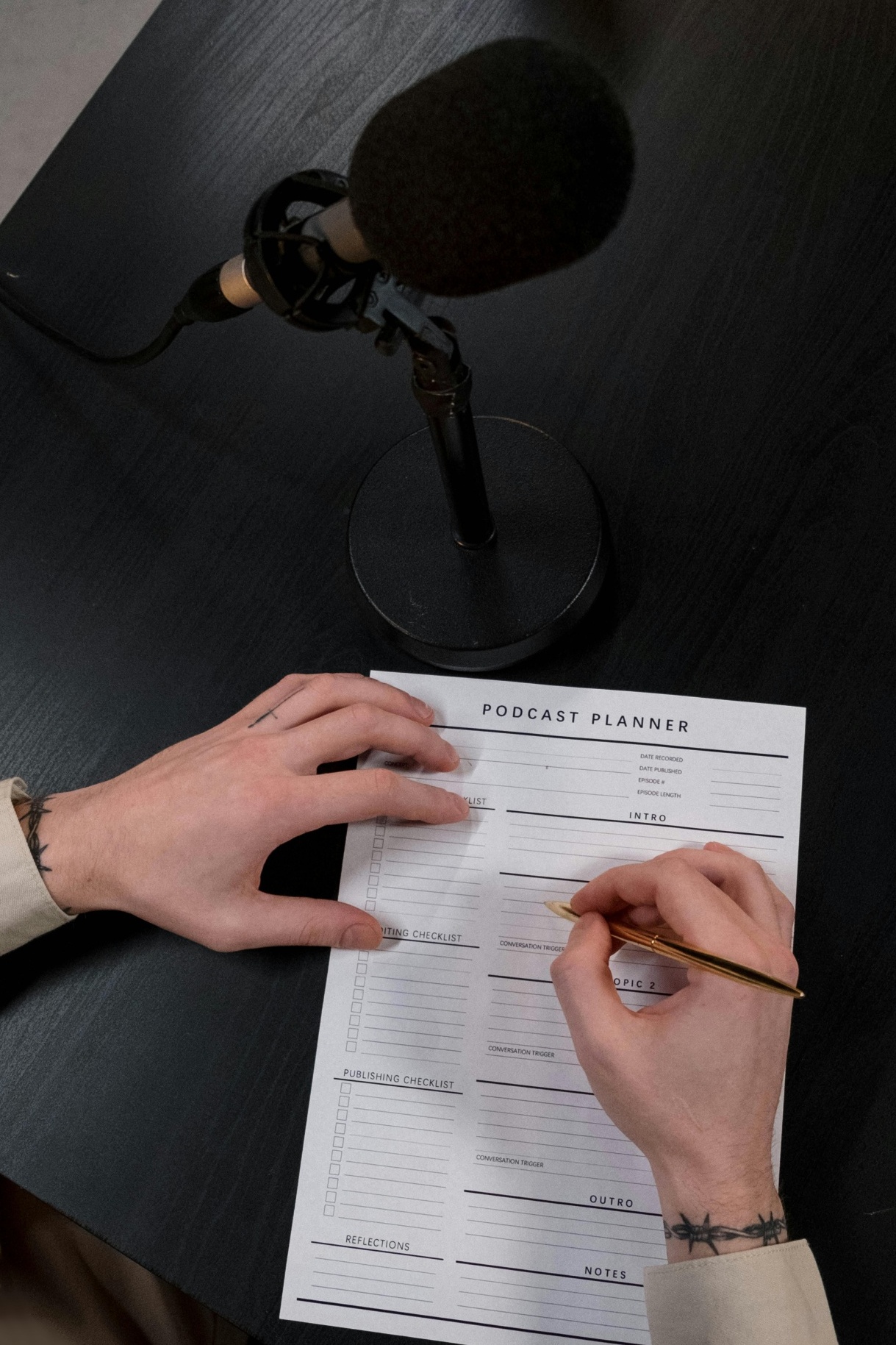 Leitfaden zur Podcasting-Ausrüstung, skript