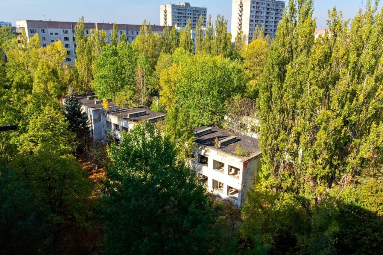 Tschernobyl, Prypjat, Vogelperspektive