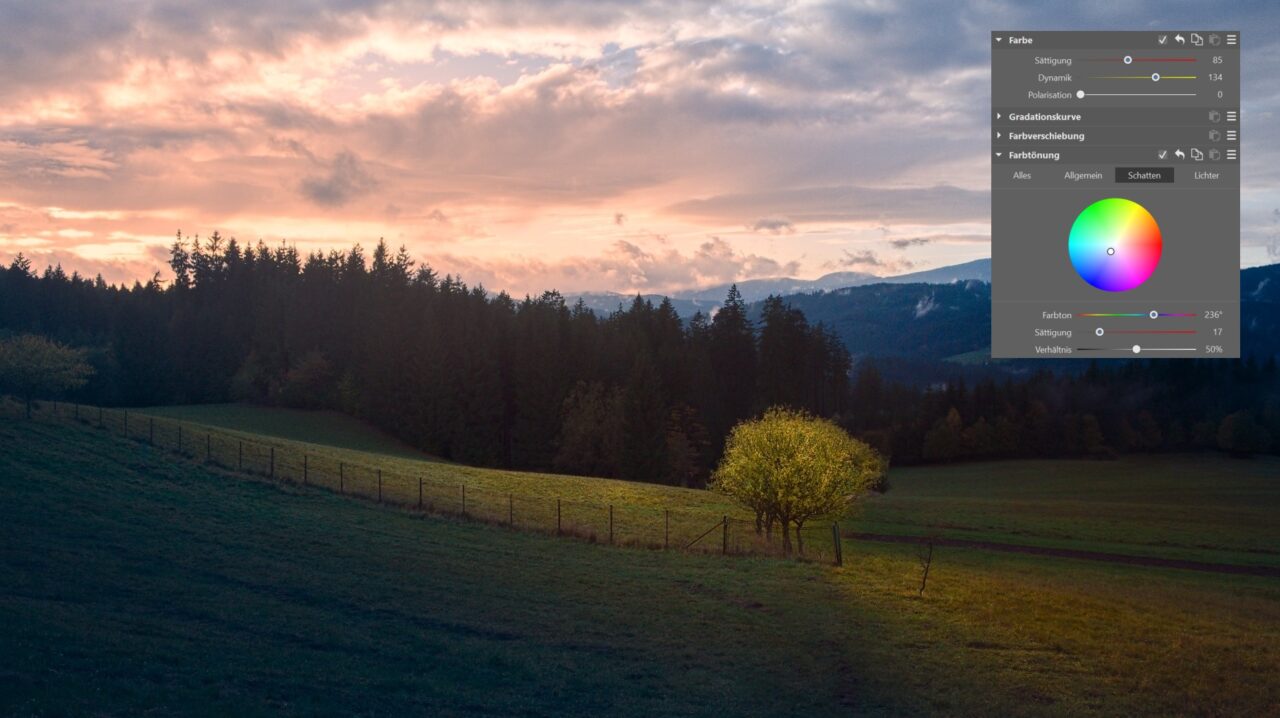 bearbeiten Sie ein Landschaftsfoto,