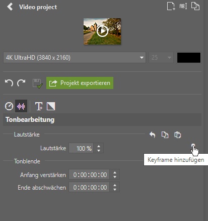 Wie erstellt man ein Video, add keyframe