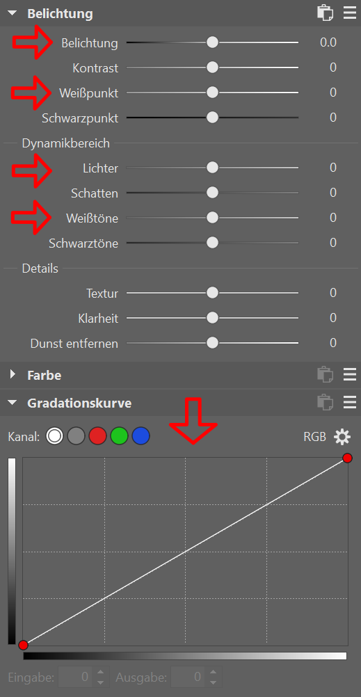 Eishockeyaufnahmen, Sportfotografie lichter edit, gradationskurve