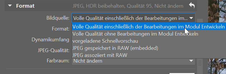 Export, quelle