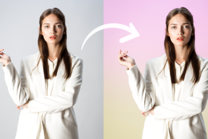 Schneller zweifarbiger Hintergrund in Zoner Studio