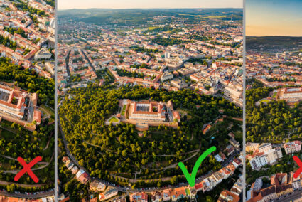Die Geschichte eines Fotos: Die Burg Spielberg in Brünn aus dem Heißluftballon